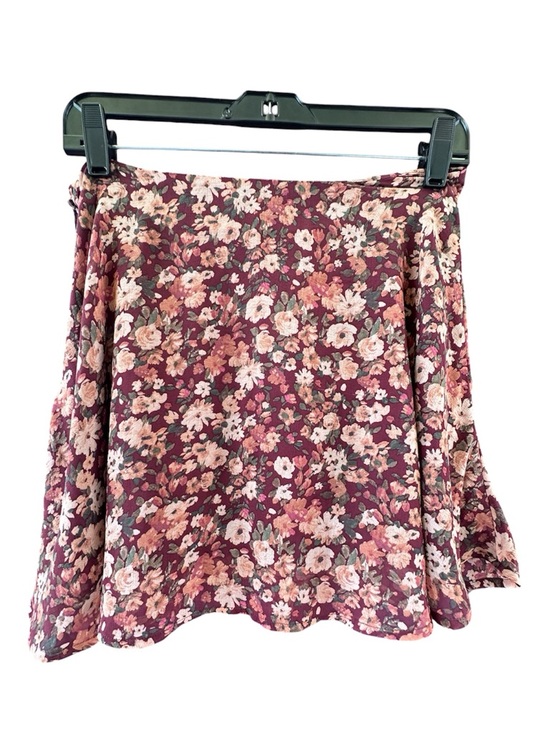 Altar'd State Dresses & Skirts - Altar'd State Floral Skirt in Burgundy and Pink